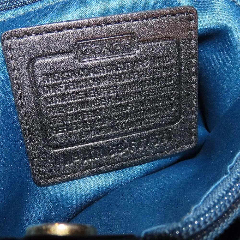 COACH Ashley Leather Handbag -Black - Picture 4 of 13